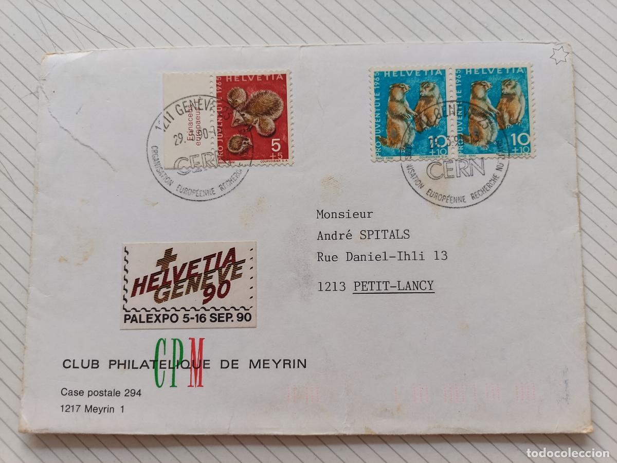 Timbres: Suiza. Meyrin, sobre circulado