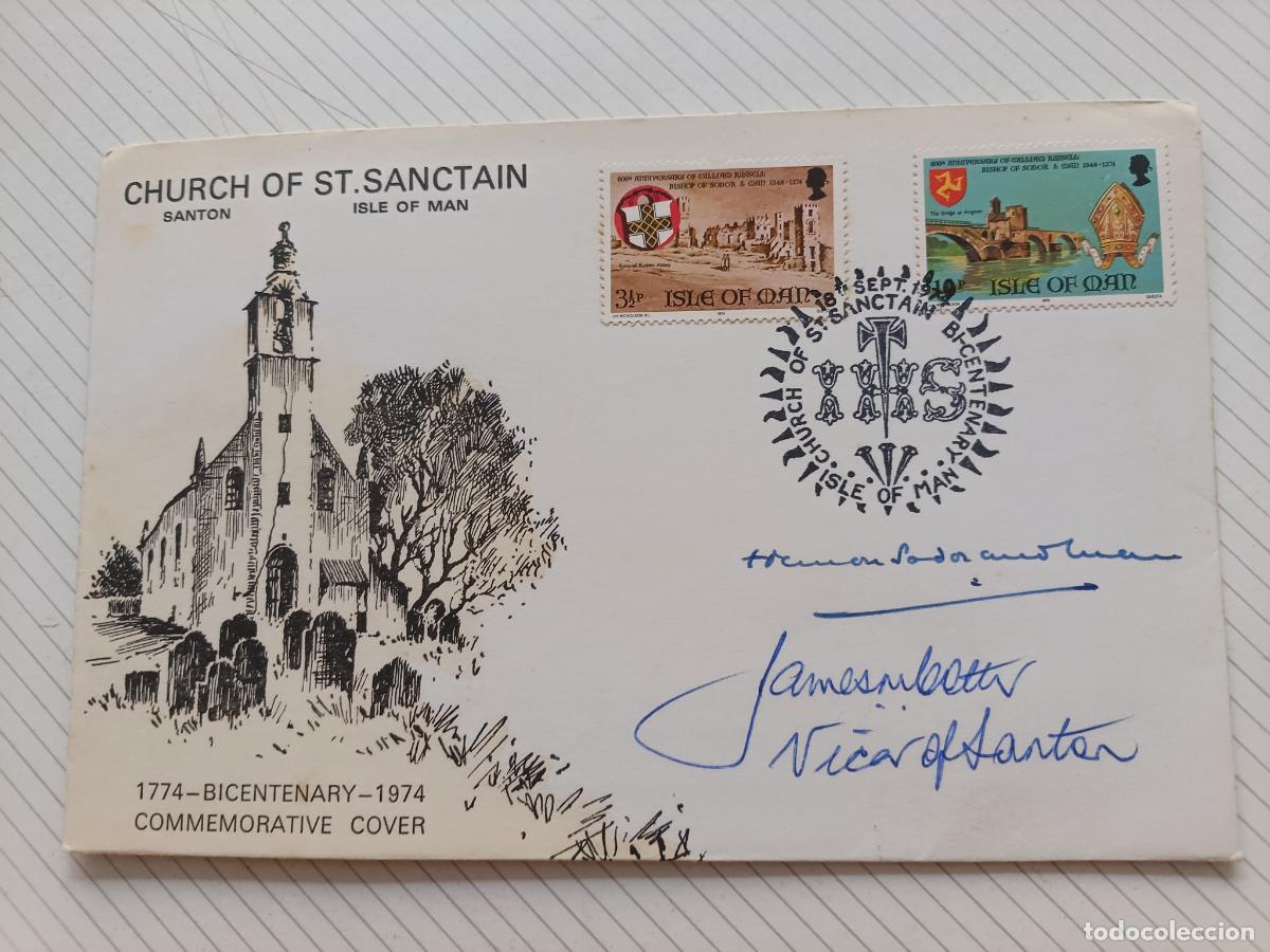 Stamps: Isla de Man, Reino Unido 1974 Sobre de primer d&iacute;a
