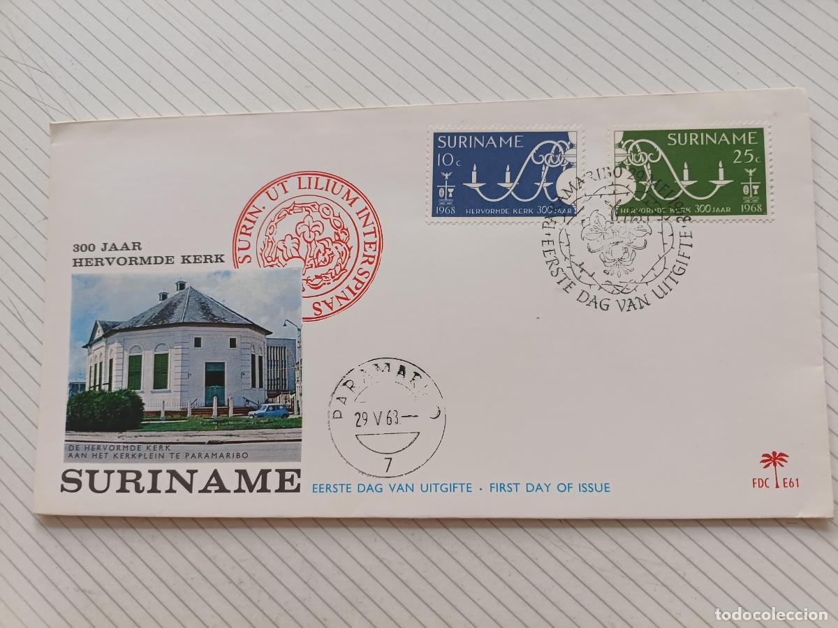 Stamps: Suriname, Surinam 1968 Sobre ilustrado de primer d&iacute;a