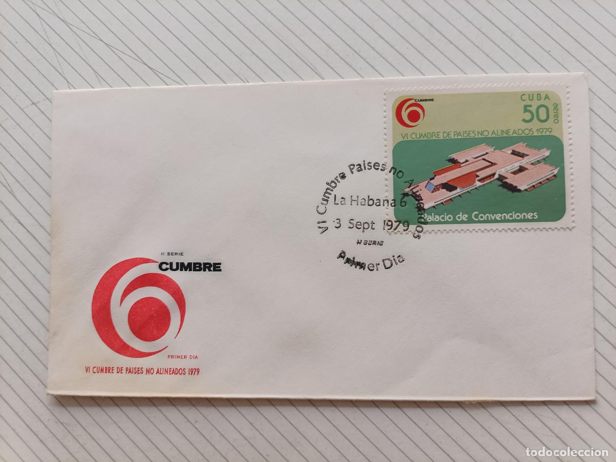 Stamps: Cuba. Cumbre pa&iacute;ses no alineados 1979 Sobre ilustrado de primer d&iacute;a