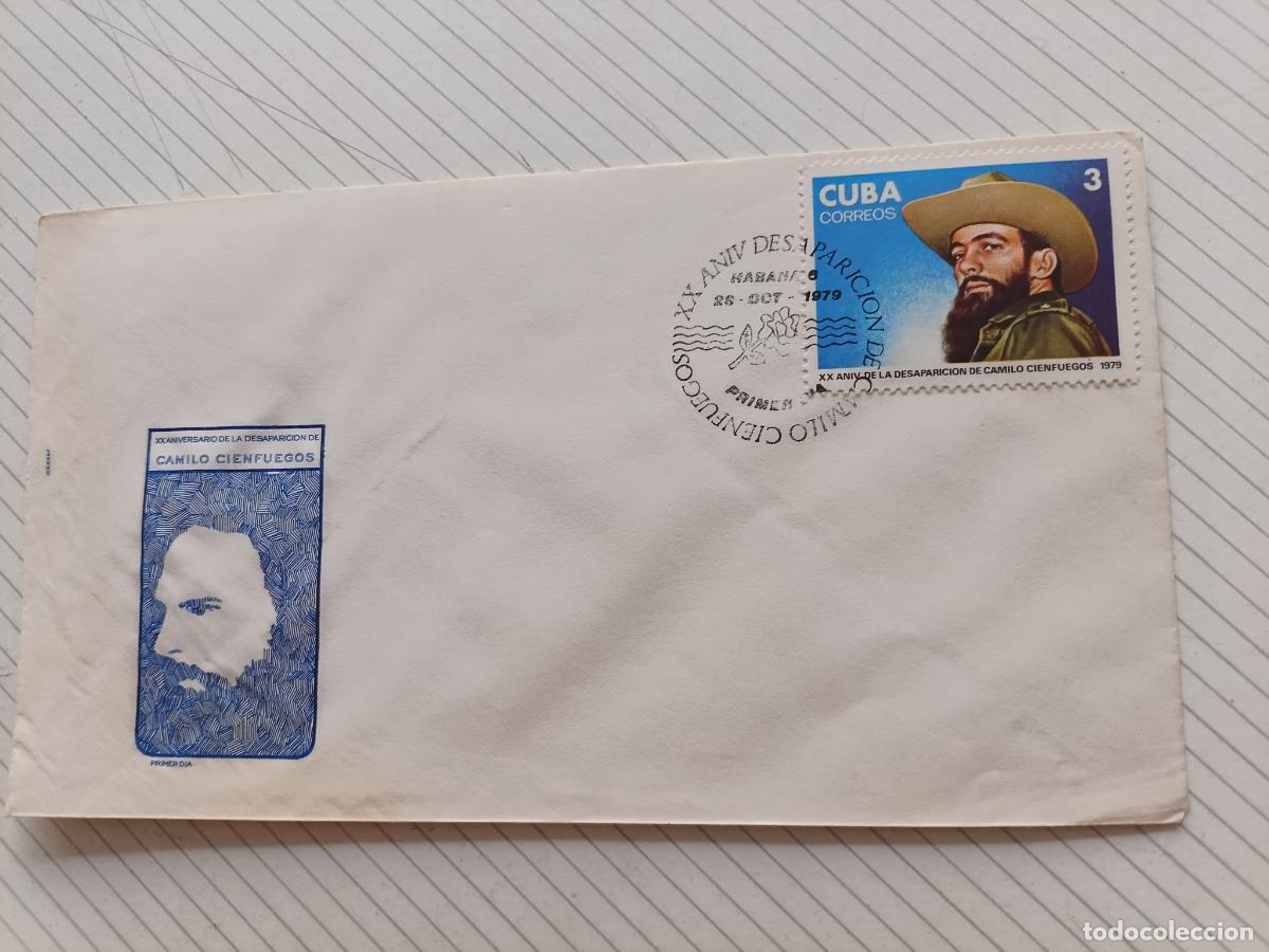 Sellos: Cuba 1979 Camilo Cienfuegos. Sobre ilustrado de primer d&iacute;a