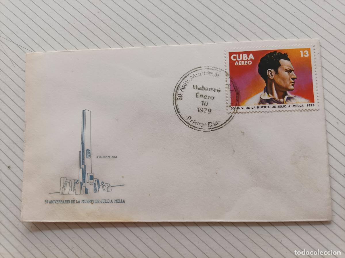 Stamps: Cuba 1979 Julio A. Mella. Sobre ilustrado de primer d&iacute;a