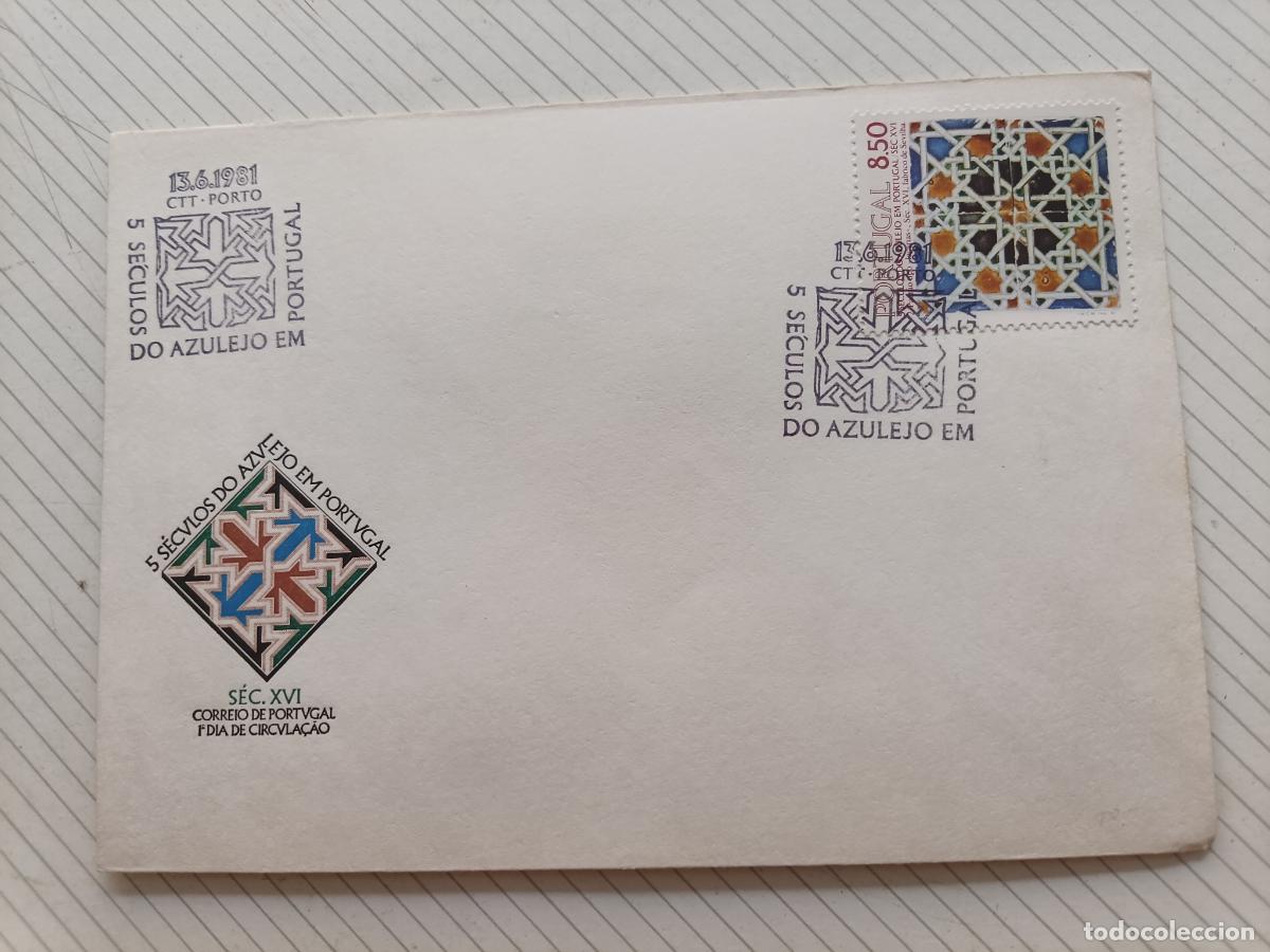 Sellos: Portugal. Azulejos. Sobre ilustrado de primer d&iacute;a