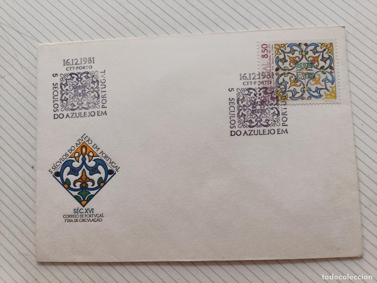 Sellos: Portugal. Azulejos. Sobre ilustrado de primer d&iacute;a