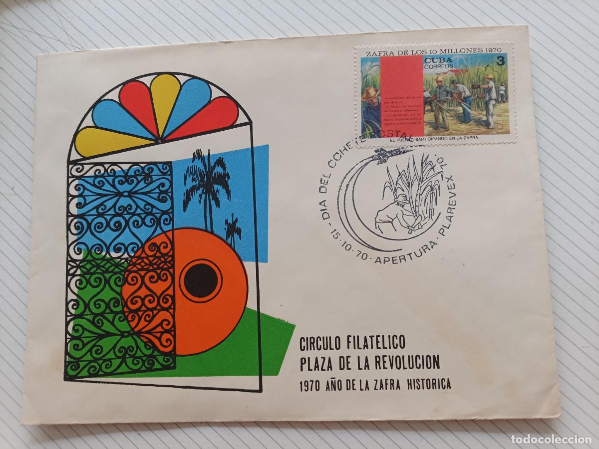 Briefmarken: Cuba, a&ntilde;o de la zafra hist&oacute;rica. 1970. Sobre de primer d&iacute;a