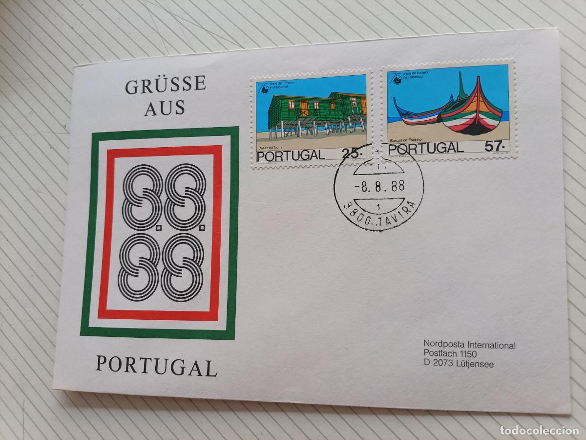 Sellos: Portugal 1988, Sobre Primer D&iacute;a
