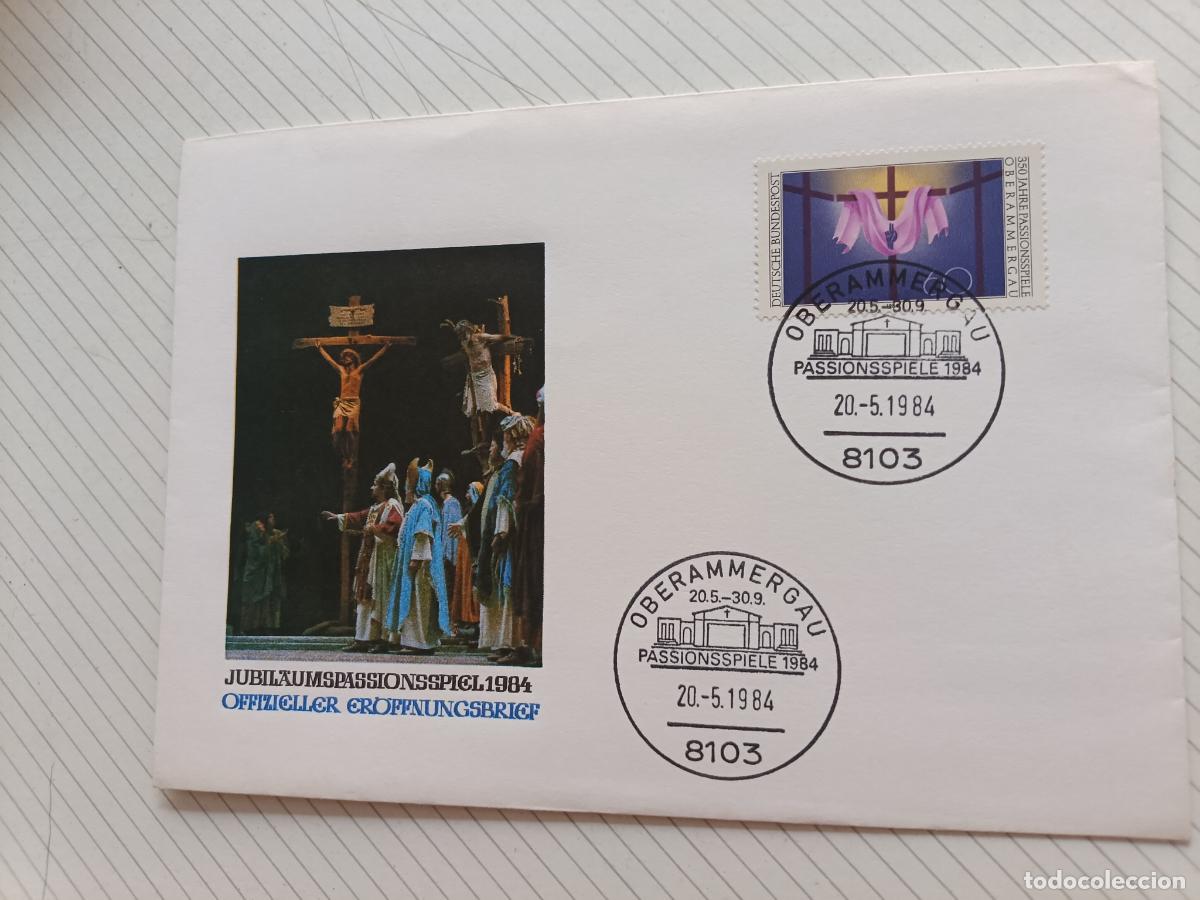 Selos: Alemania 1984. Pasi&oacute;n de Oberammergau, Sobre Primer D&iacute;a