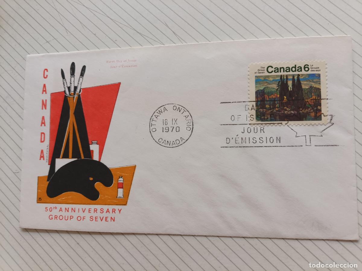Sellos: Canad&aacute;, Otawa, Pintura 1970 Sobre Primer D&iacute;a