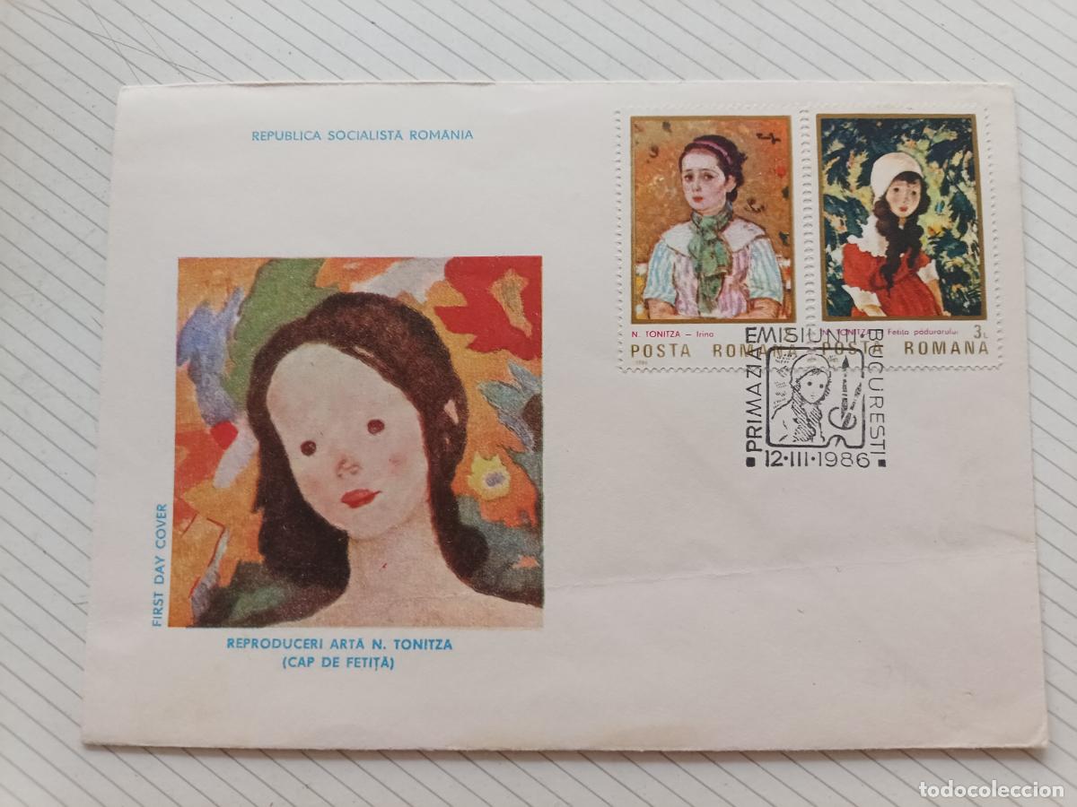 Sellos: Ruman&iacute;a 1986. Sobre de primer d&iacute;a