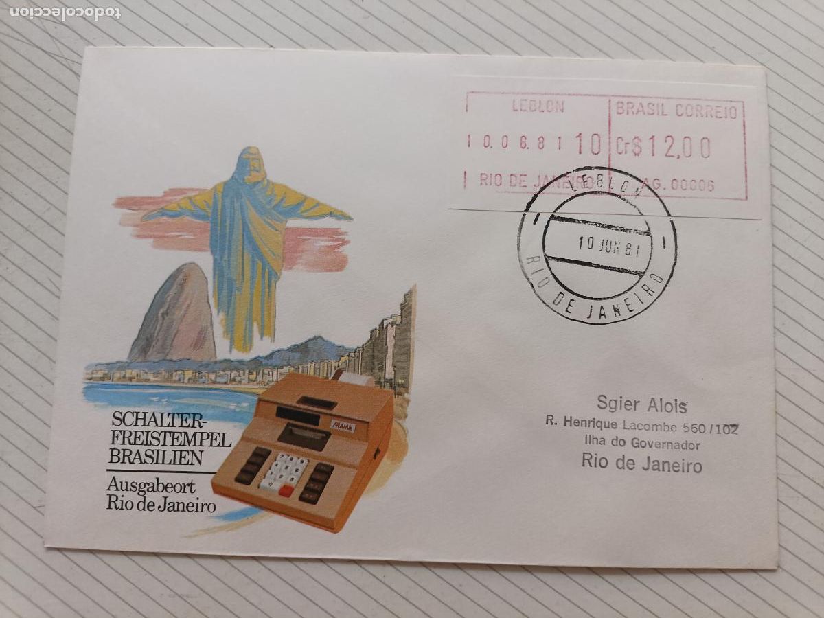 Sellos: Brasil 1981. Sobre ilustrado - Foto 1