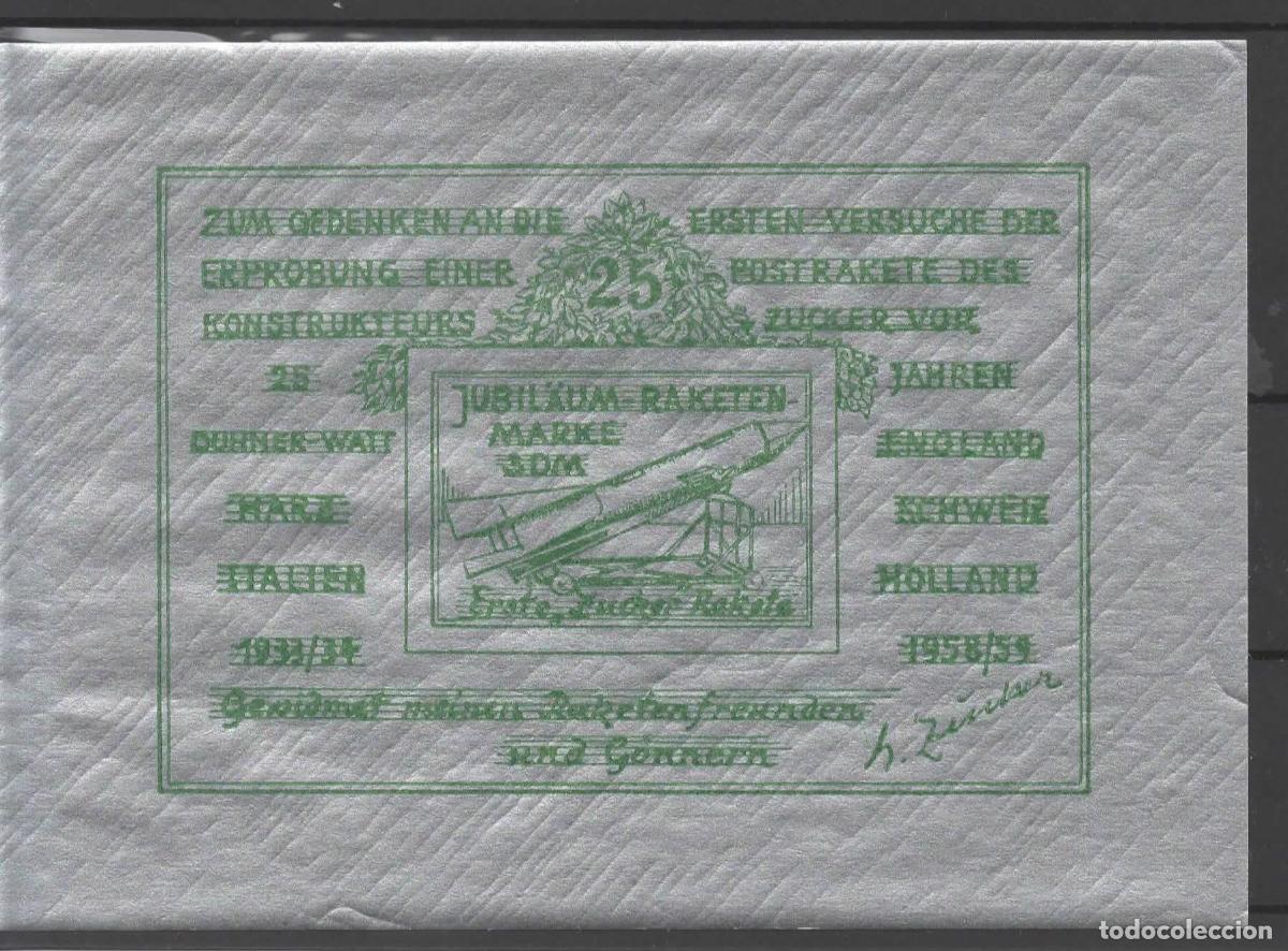Sellos: ALEMANIA JUBILEUM RAKETEN MARKEN CORREO POR COHETE ROCKET MAIL