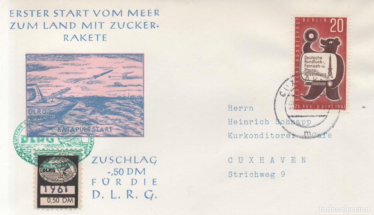 Sellos: ALEMANIA CUXHAVEN CORREO POR COHETE RAKETEN ROCKET MAIL