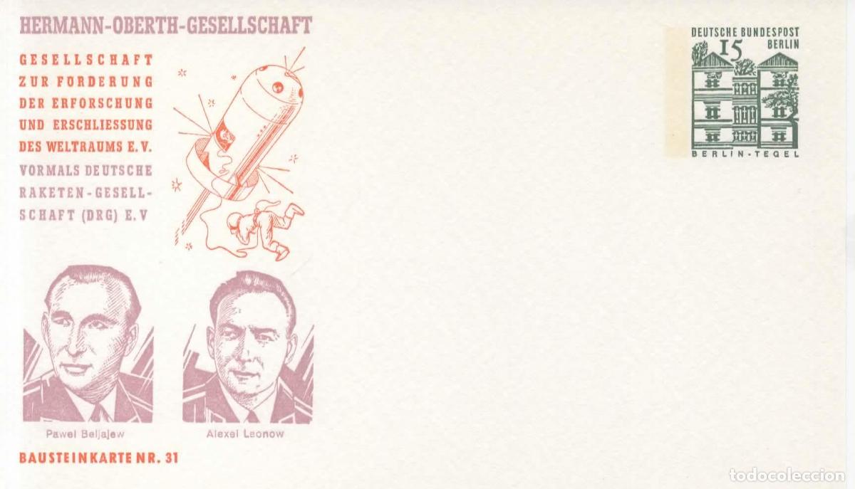 Sellos: ALEMANIA ENTERO POSTAL ESPACIO SPACE BELJAJEV LEONOV