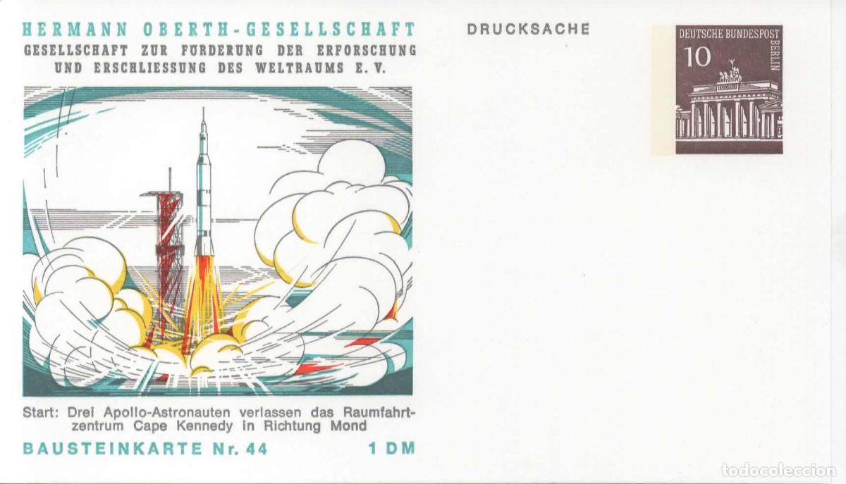 Sellos: ALEMANIA ENTERO POSTAL ESPACIO SPACE APOLLO