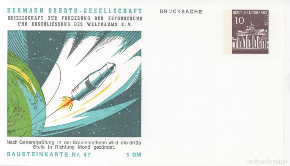 Sellos: ALEMANIA ENTERO POSTAL ESPACIO SPACE APOLLO VIAJE A LA LUNA MOON LANDING