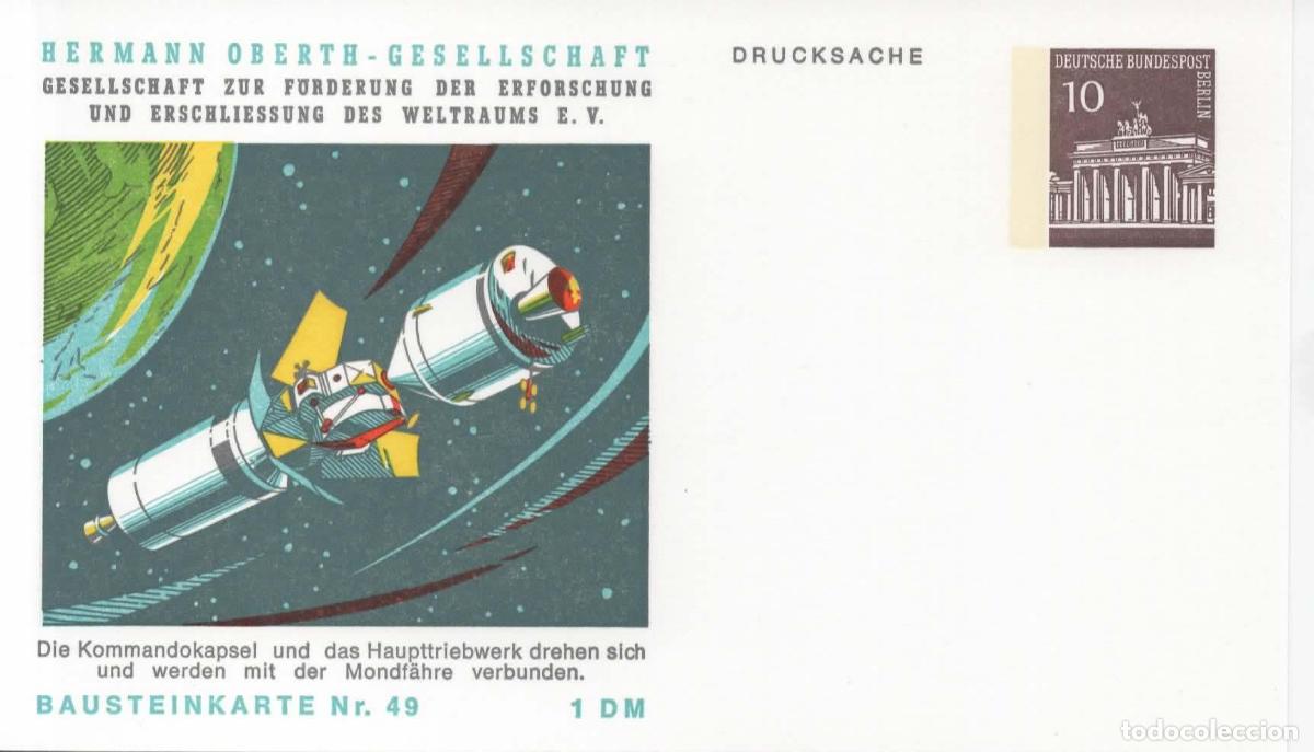 Sellos: ALEMANIA ENTERO POSTAL ESPACIO SPACE APOLLO VIAJE A LA LUNA MOON LANDING