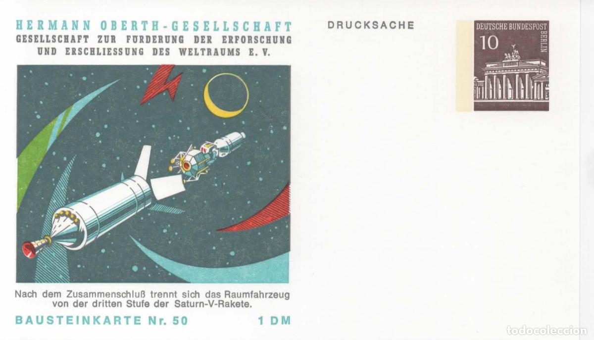 Sellos: ALEMANIA ENTERO POSTAL ESPACIO SPACE APOLLO VIAJE A LA LUNA MOON LANDING