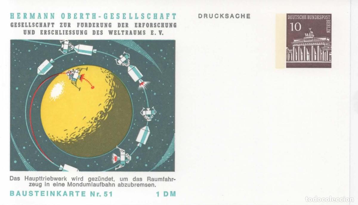 Sellos: ALEMANIA ENTERO POSTAL ESPACIO SPACE APOLLO VIAJE A LA LUNA MOON LANDING