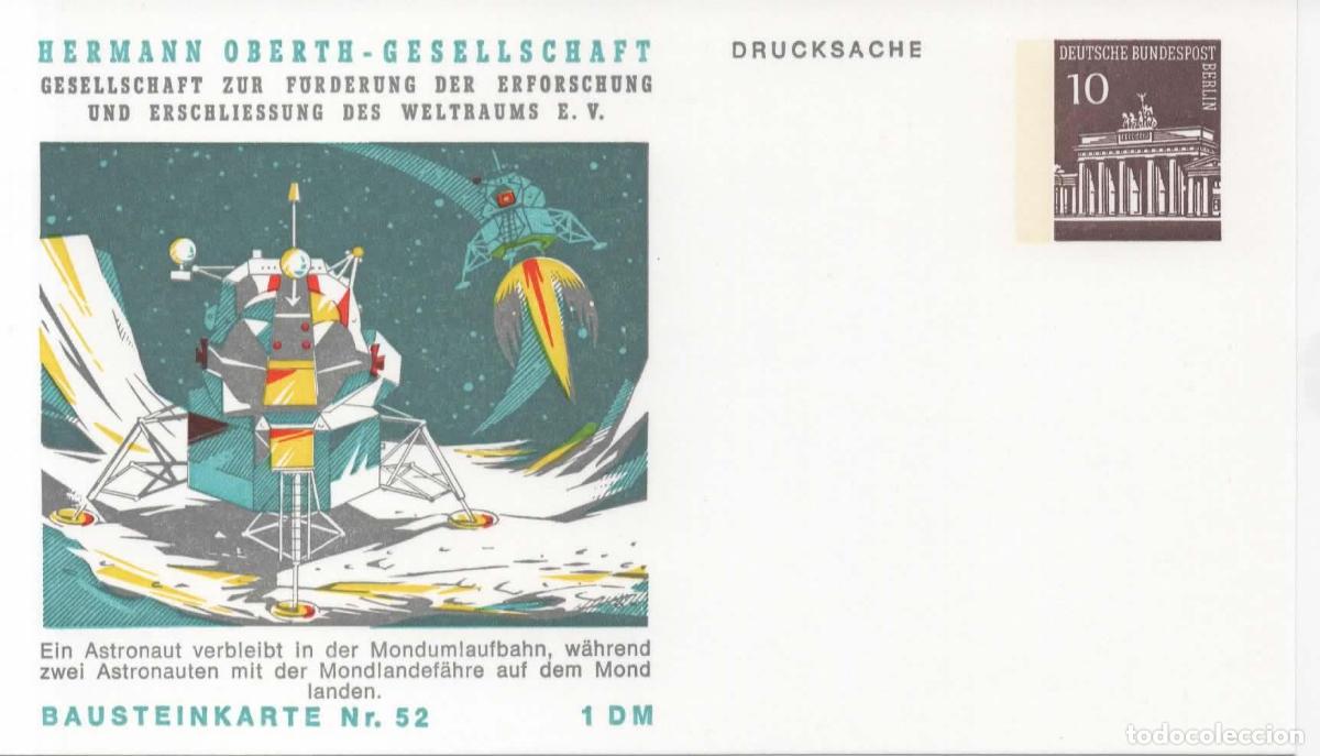Sellos: ALEMANIA ENTERO POSTAL ESPACIO SPACE APOLLO VIAJE A LA LUNA MOON LANDING