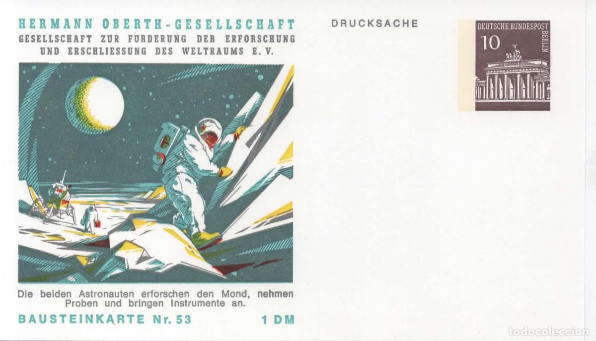 Sellos: ALEMANIA ENTERO POSTAL ESPACIO SPACE APOLLO VIAJE A LA LUNA MOON LANDING
