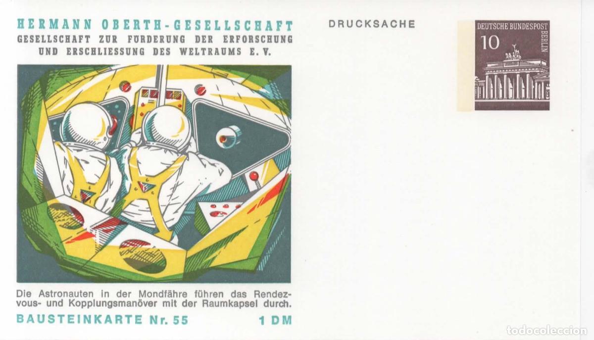 Sellos: ALEMANIA ENTERO POSTAL ESPACIO SPACE APOLLO VIAJE A LA LUNA MOON LANDING