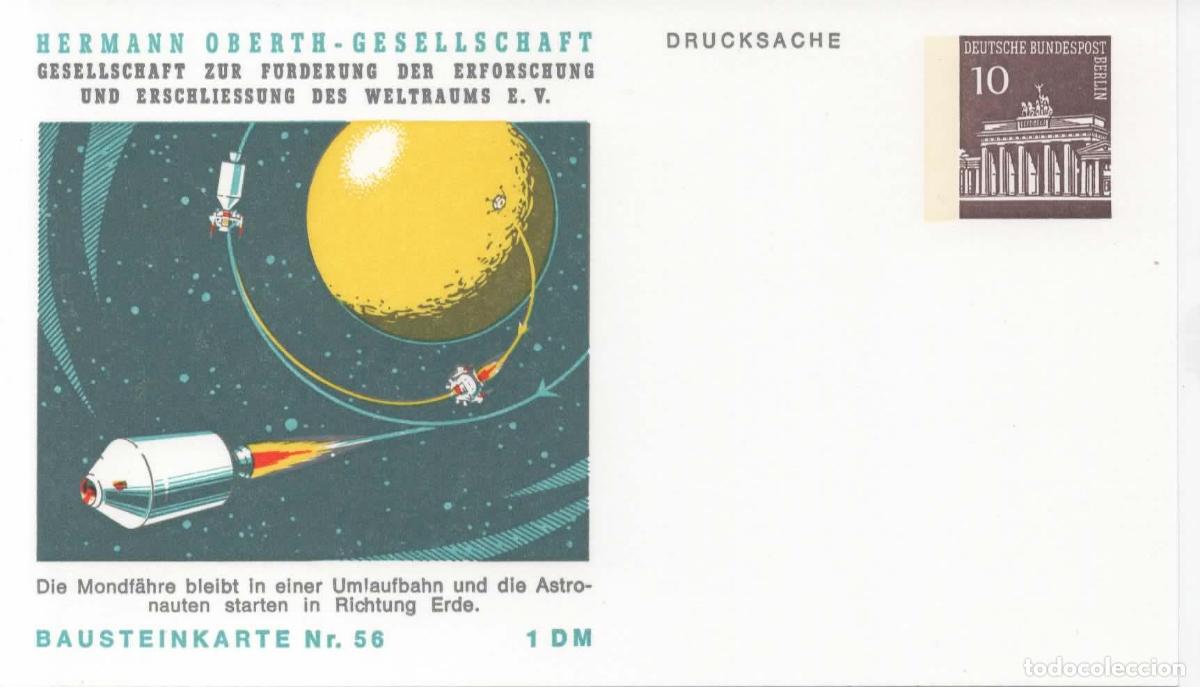 Sellos: ALEMANIA ENTERO POSTAL ESPACIO SPACE APOLLO VIAJE A LA LUNA MOON LANDING