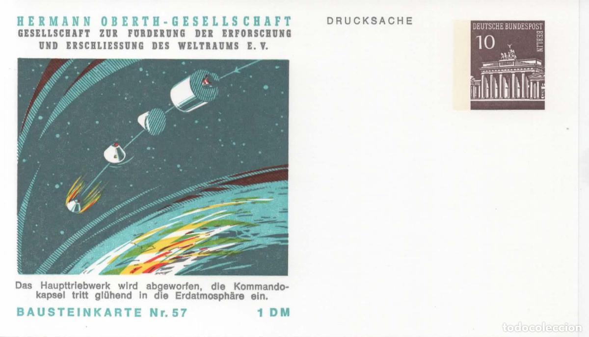 Sellos: ALEMANIA ENTERO POSTAL ESPACIO SPACE APOLLO VIAJE A LA LUNA MOON LANDING