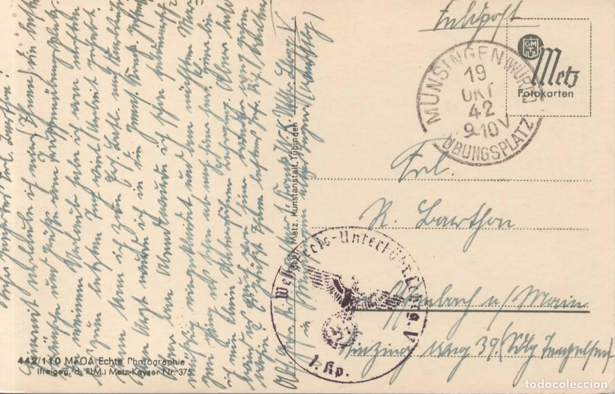 Sellos: ALEMANIA WW2 CORREO MILITAR FELDPOST MUNSINGEN 1942