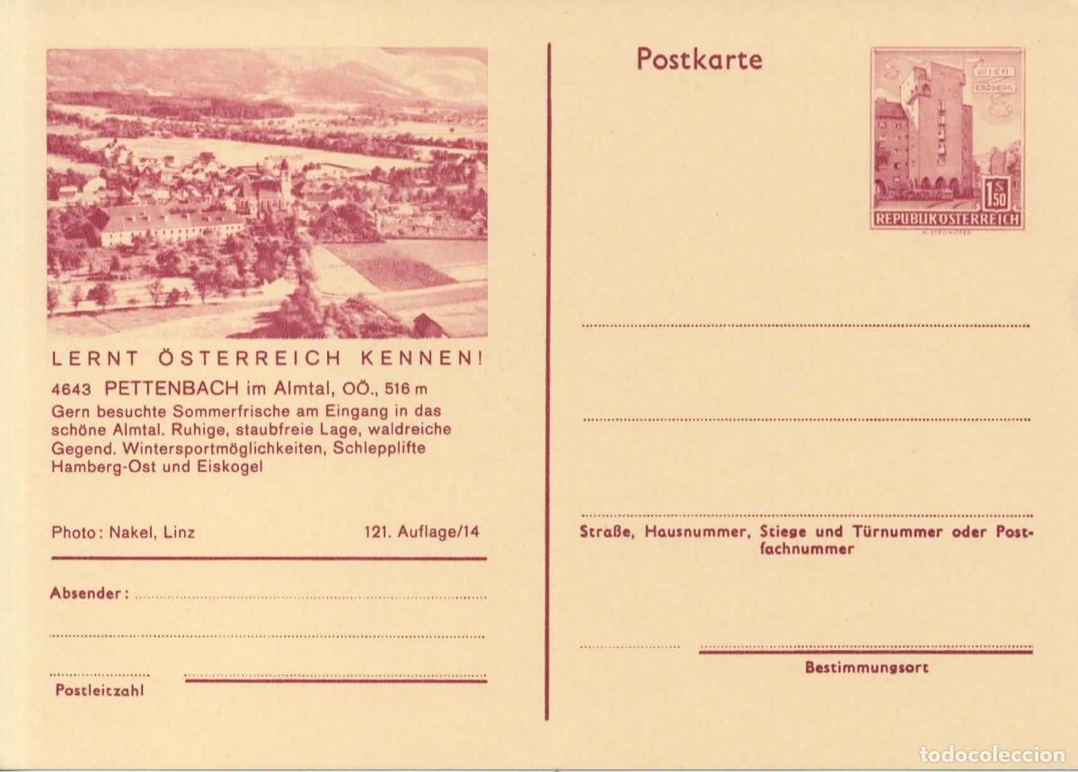 Sellos: AUSTRIA ENTERO POSTAL PETTENBACH IM AMTAL SKI