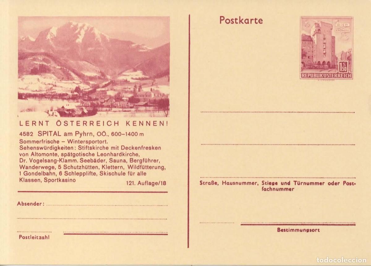 Sellos: AUSTRIA ENTERO POSTAL SPITAL AM PYHRN SKI