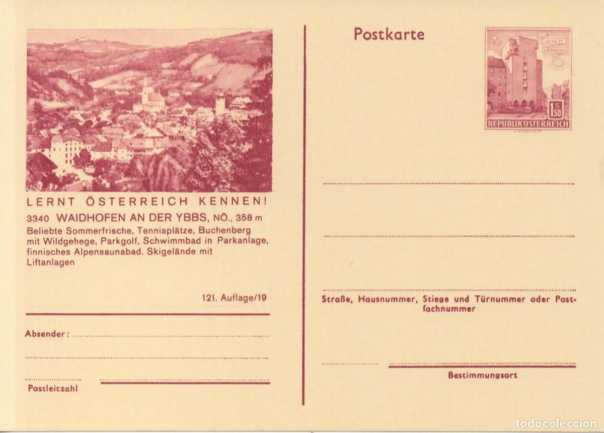 Sellos: AUSTRIA ENTERO POSTAL WAIDHOFEN AN DER YBBS GOLF SAUNA