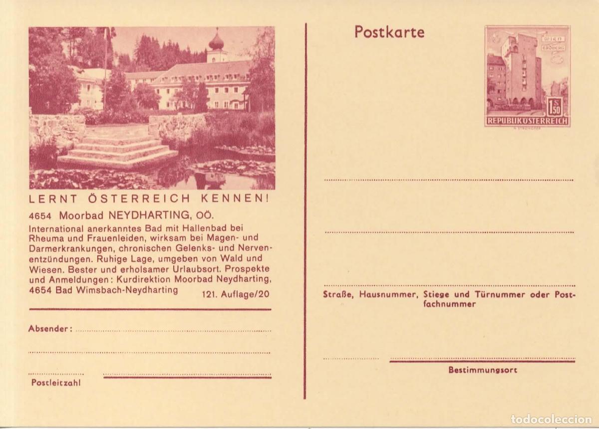 Sellos: AUSTRIA ENTERO POSTAL MOORBAD NEYDHARTING TERMALISMO