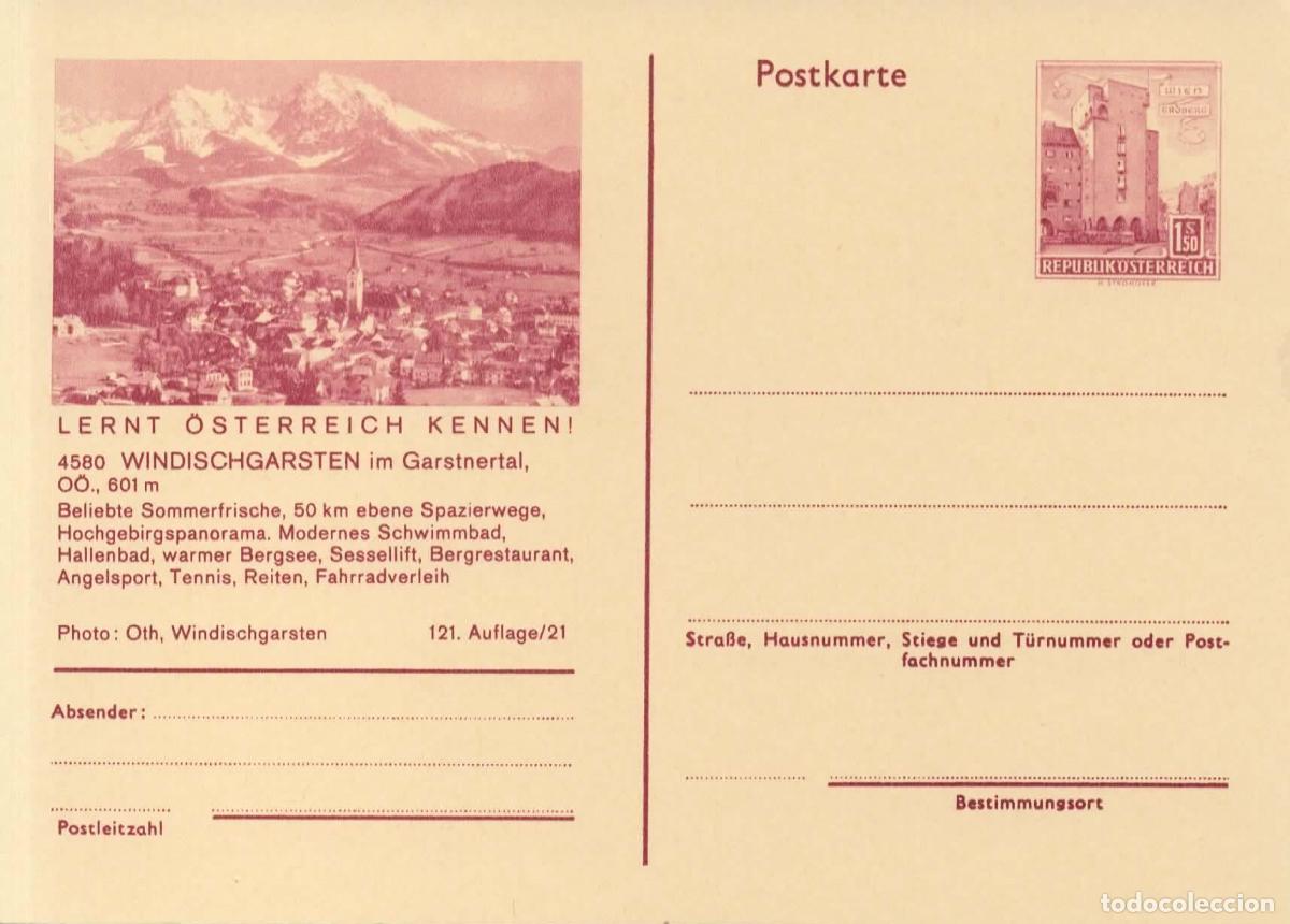 Sellos: AUSTRIA ENTERO POSTAL WINDISCHGARSTEN IM GARSNERTAL TENNIS HIPICA