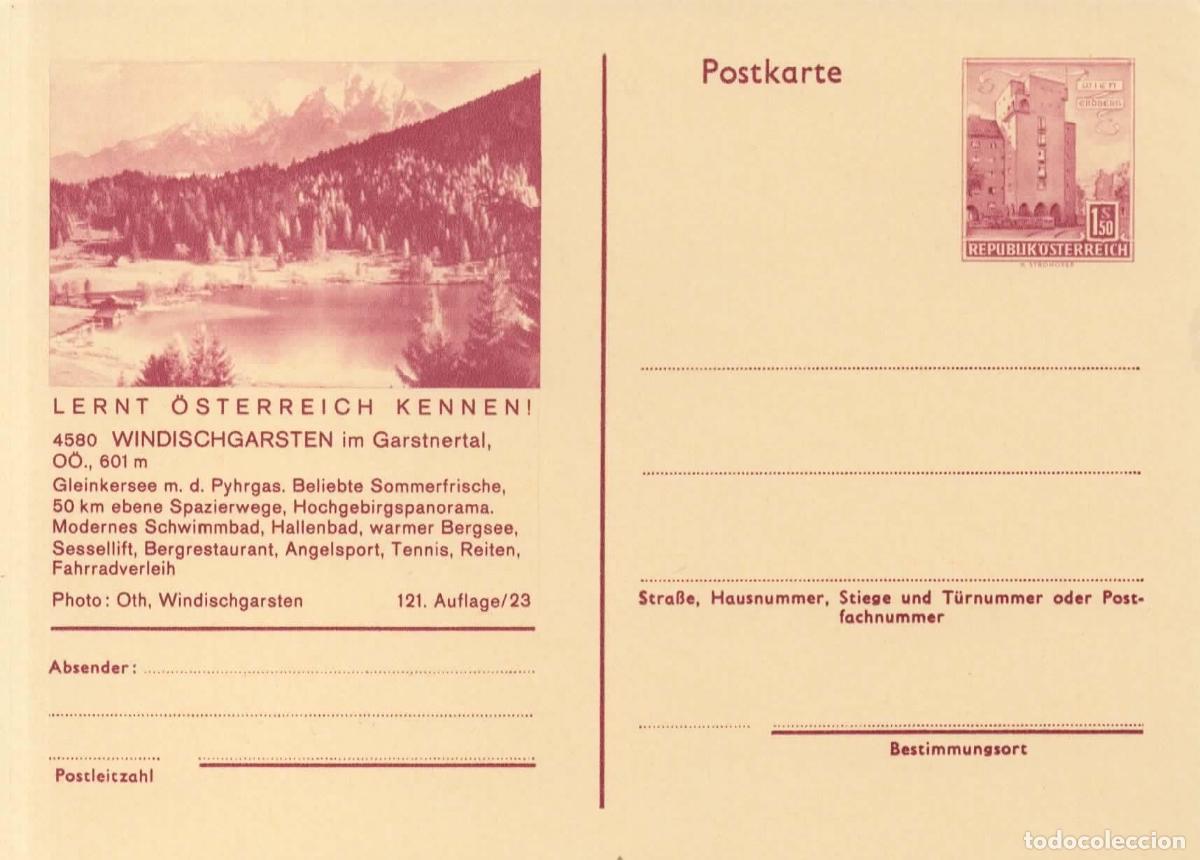 Sellos: AUSTRIA ENTERO POSTAL WINDISCHGARSTEN IM GARSNERTAL TENNIS HIPICA TELESILLA