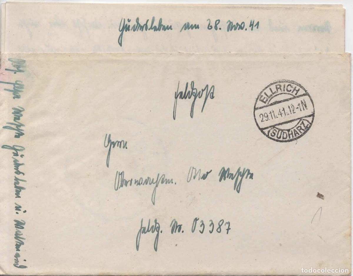 Sellos: ALEMANIA WW2 CORREO MILITAR FELDPOST ELLRICH 1941 CON CARTA