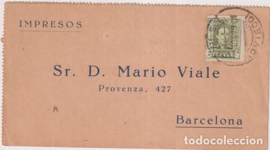 Sellos: Carta de Avil&eacute;s (Oviedo) a Barcelona del 2 Nov. 1929