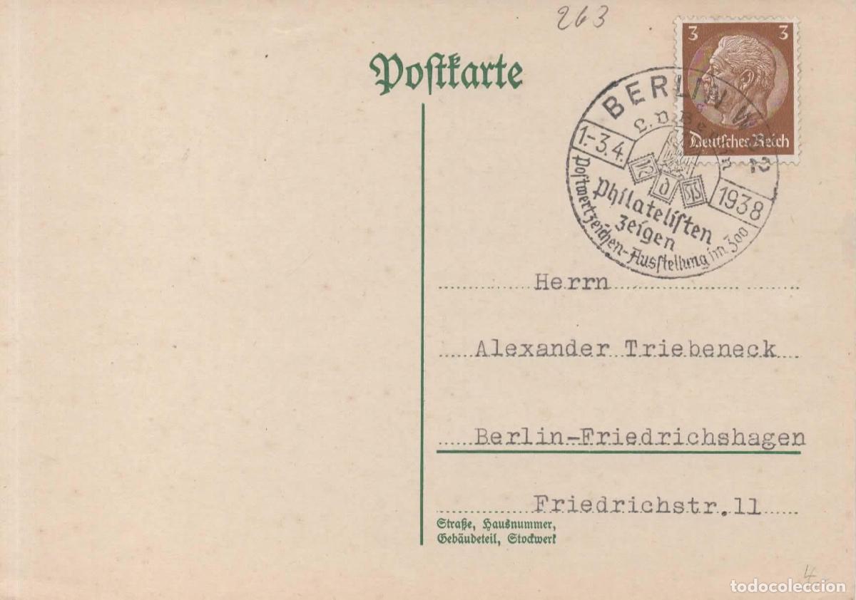 Sellos: ALEMANIA 1938 BERLIN PHILATELISCHTEN ZEIGEN
