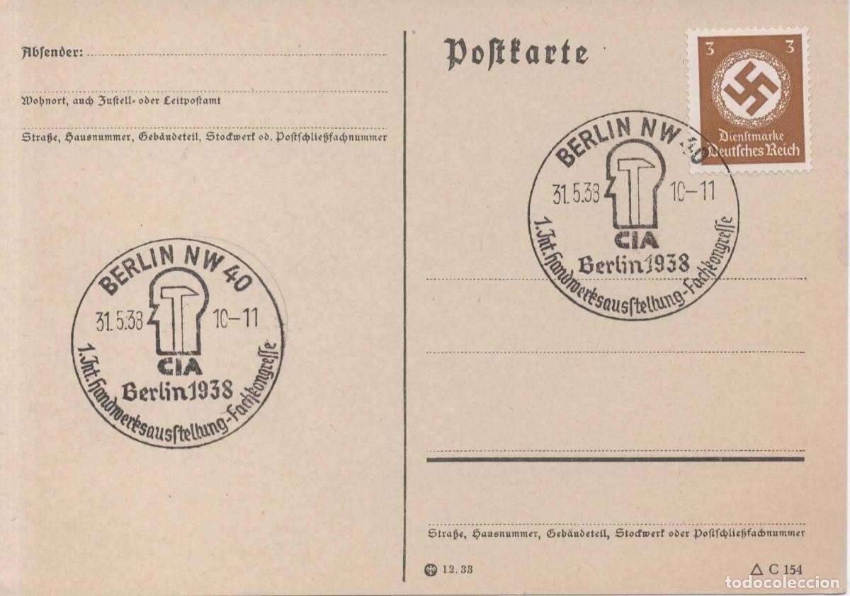 Sellos: ALEMANIA 1938 BERLIN CIA FESTIVAL ARTESANIA