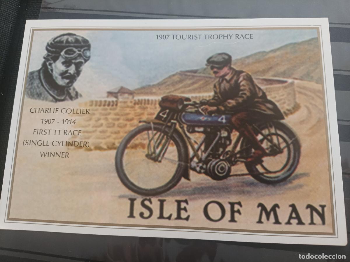 Sellos: Isla de Man, Reino Unido. Tarjeta entero postal. Motociclismo