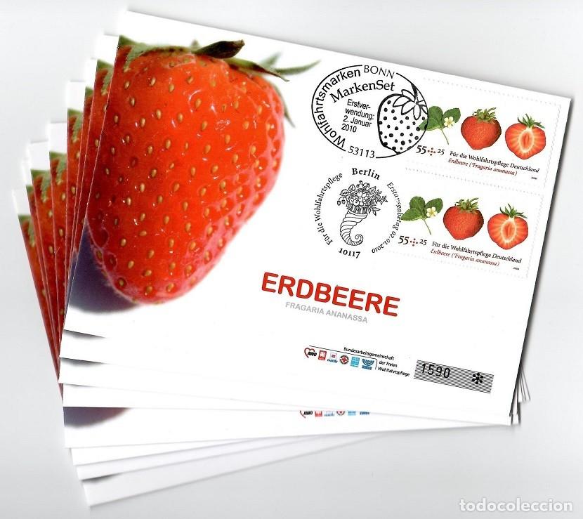 Stamps: 14 Sobres Alemania - Bon y Berl&iacute;n 2010 &middot; Frutas &middot; Fresa / Erdbeere &middot; Fragaria Ananassa - F&uuml;r die W..