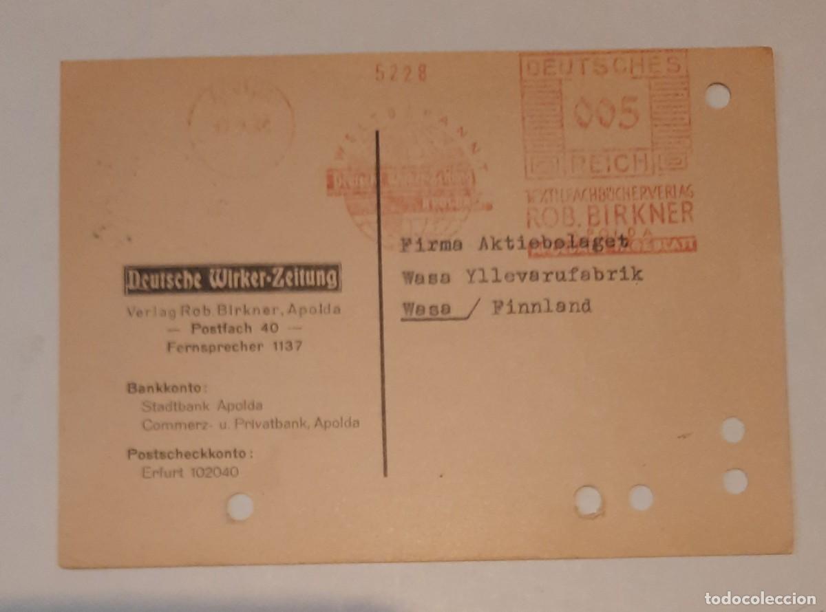 Sellos: Deutsches Reich,Tarjeta de fabrica Con sello de franqueo; Rob.Birkner 1935
