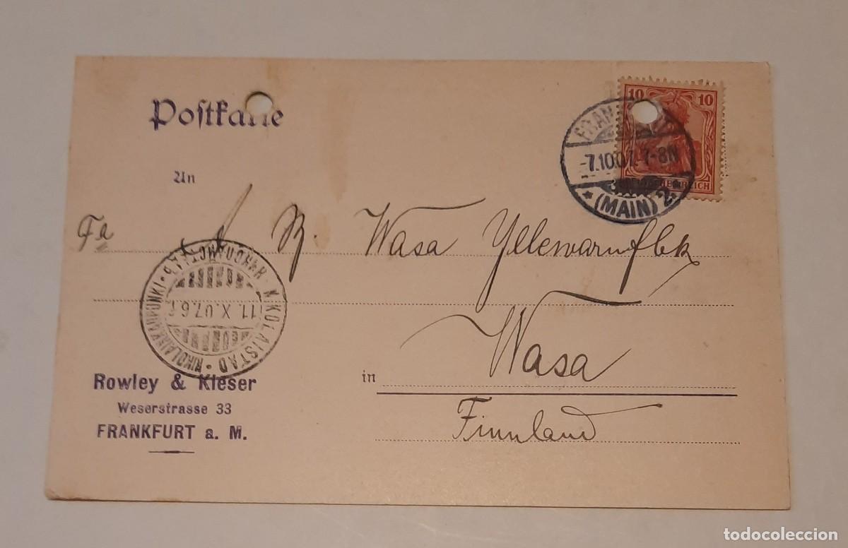 Stamps: Deutsches Reich,Tarjeta de fabrica Frankfurt a.M.; Rowley & Kieser
