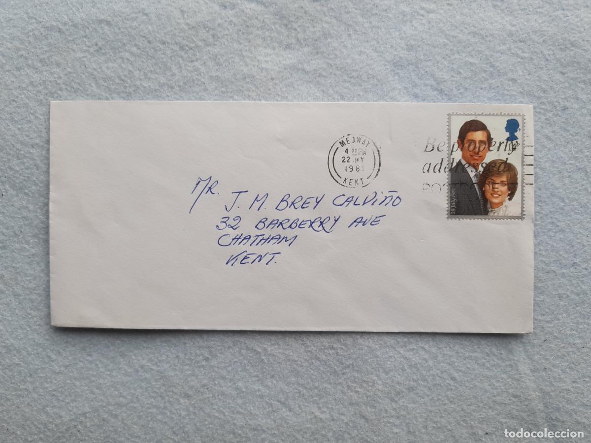 Stamps: Sobre Circulado IV Lady Di y Carlos de Inglaterra. A&ntilde;o 1981.