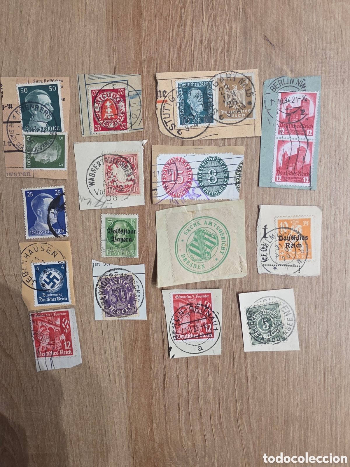 Sellos: Set de 19x Sellos del Deutsches Rech y Tercer Reich