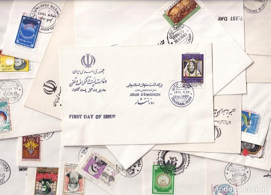 Briefmarken: 19 FDC Teheran-Iran / A&ntilde;os 80 - Interesante conjunto: no hay repetidos / First day of issue