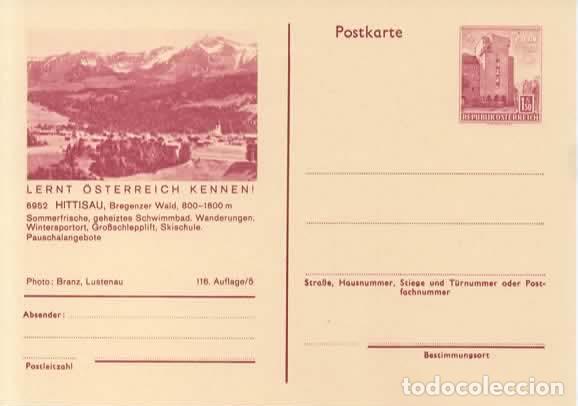 Sellos: AUSTRIA ENTERO POSTAL HITTSAU SKI DEPORTES INVIERNO