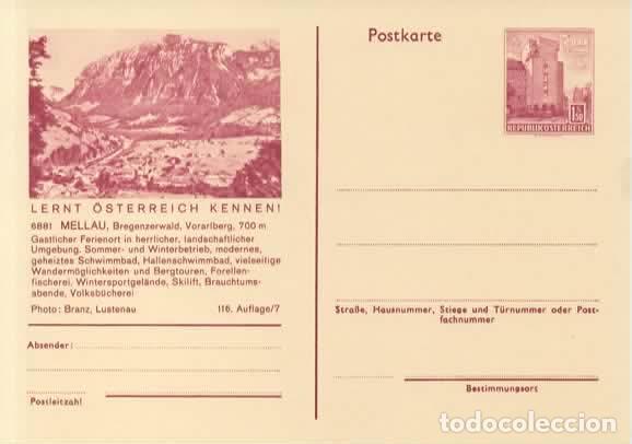 Sellos: AUSTRIA ENTERO POSTAL MELLAU SKILIFT SKI