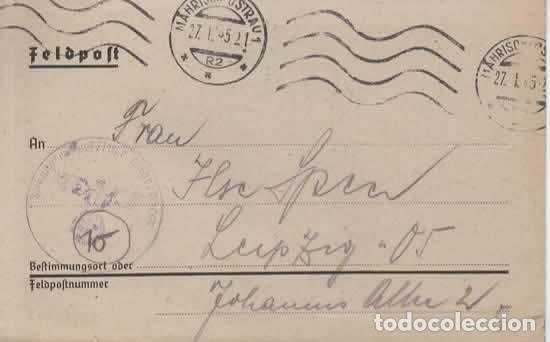 Sellos: ALEMANIA FELDPOST CORREO MILITAR 1945 MAHRISCH OSTRAU