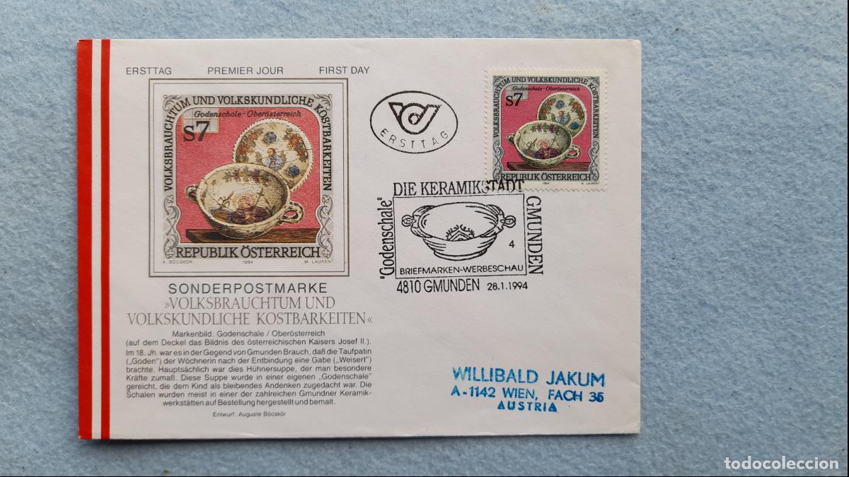 Stamps: Sobre Circulado Austria. A&ntilde;o 1994.