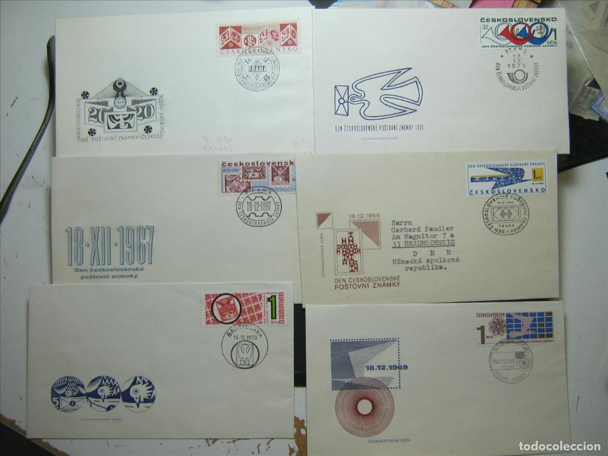 Timbres: CHECOSLOVAQUIA LOTE 8 FDC SPD PRIMER D&Iacute;A A&Ntilde;OS 60 Y 70 LUJO. 2 FOTOS.
